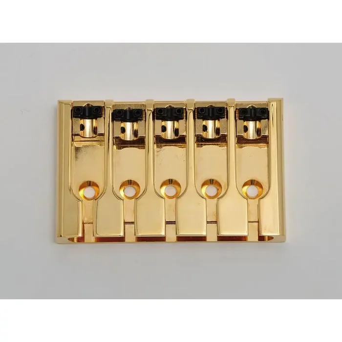 Basbrug 5-snaar massief 3-D brug Gold