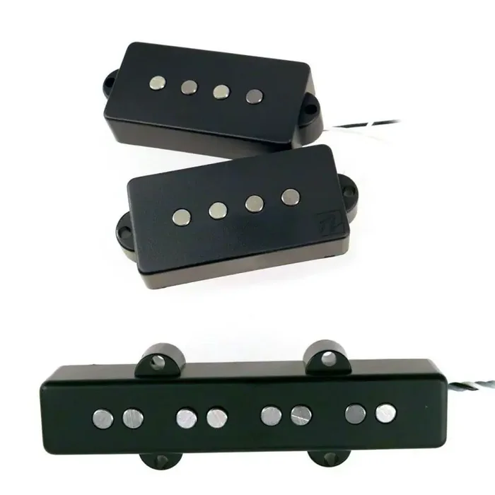 Bass Pickups Set – NP4 + NJ4SV – Hum Cancelling, Bridge / 4-string (Black)