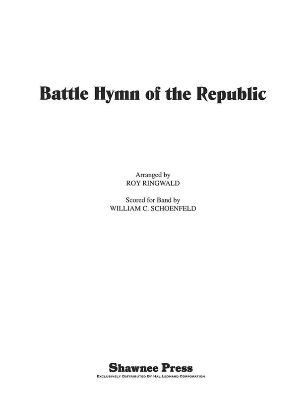 Battle Hymn of the Republic (Arr. Roy Ringwald) Gemischter Chor mit Ensemble