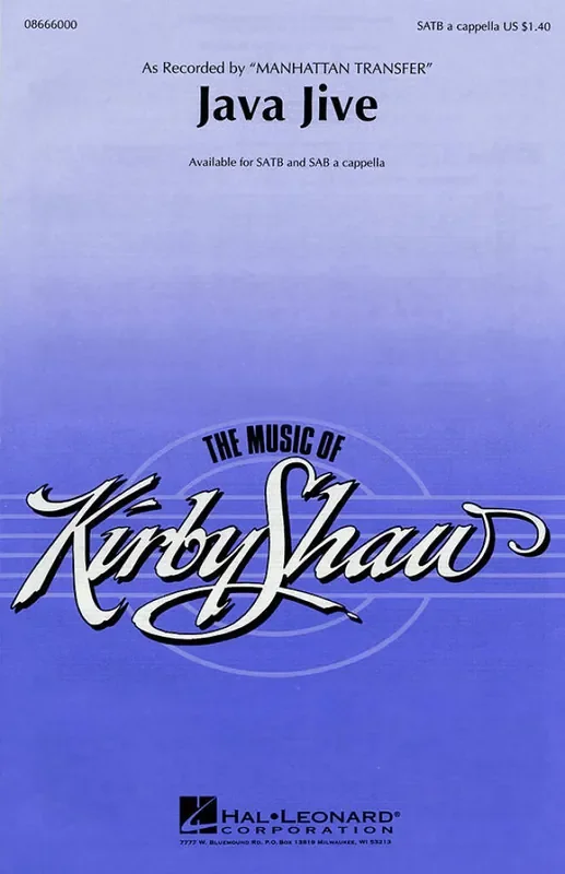 Ben Oakland Java Jive (Arr. Kirby Shaw) Gemischter Chor mit Begleitung