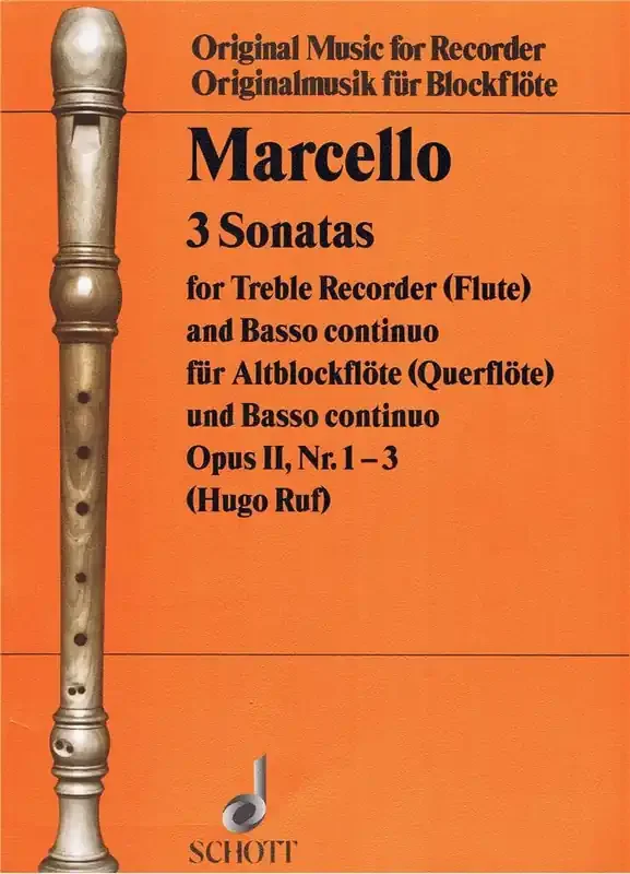 Benedetto Marcello Sonaten(6) 1 Opus 2 Altblockflöte mit Begleitung