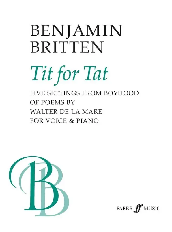 Benjamin Britten Tit For Tat Gesang mit Klavier