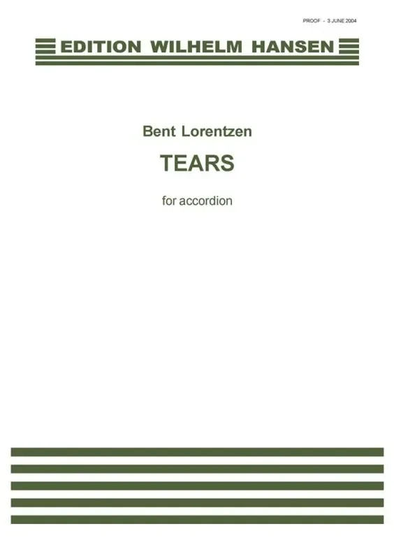 Bent Lorentzen Tears (Arr. Ellegaard Mogens) Orchester