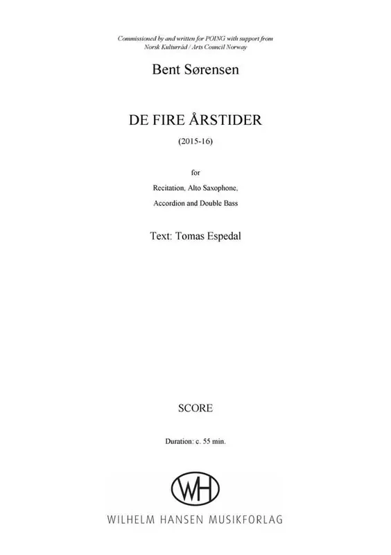 Bent Sørensen De Fire Årstider Kammerensemble