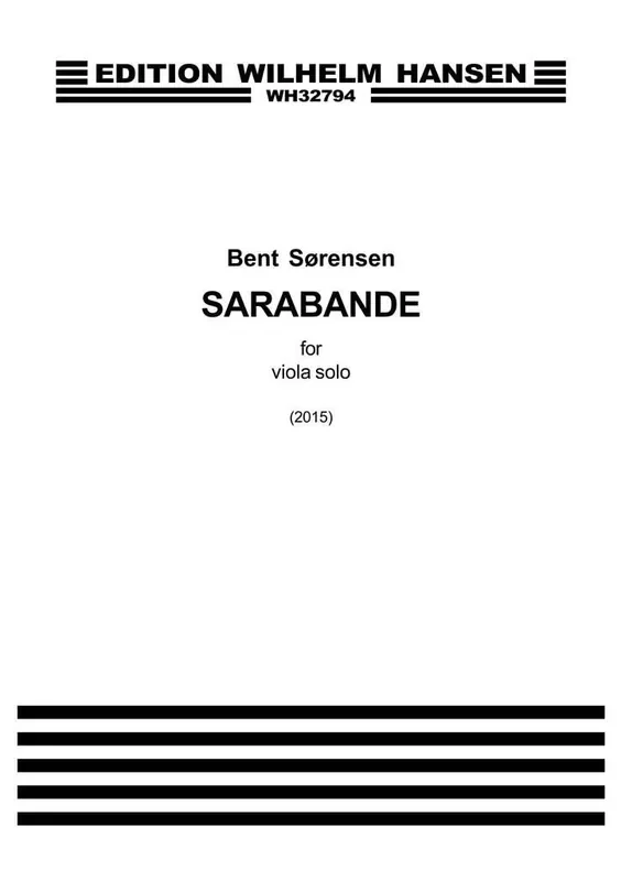 Bent Sørensen Sarabande Viola Solo