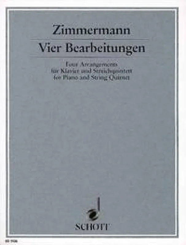 Bernd Alois Zimmermann 4 Bearbeitungen (Arr. Bernd Alois Zimmermann) Kammerensemble