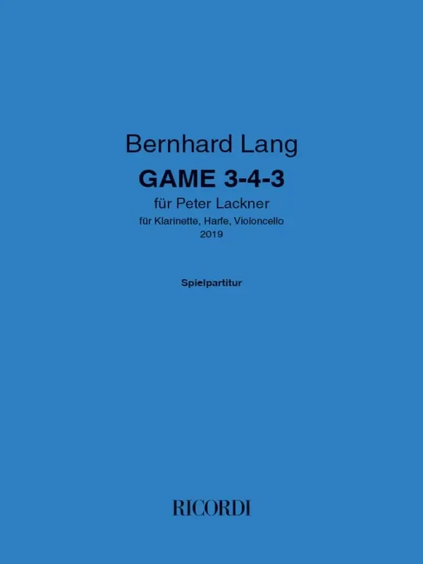 Bernhard Lang GAME 3-4-3 Kammerensemble