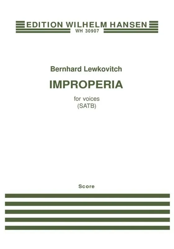 Bernhard Lewkovitch Improperia Gemischter Chor mit Begleitung
