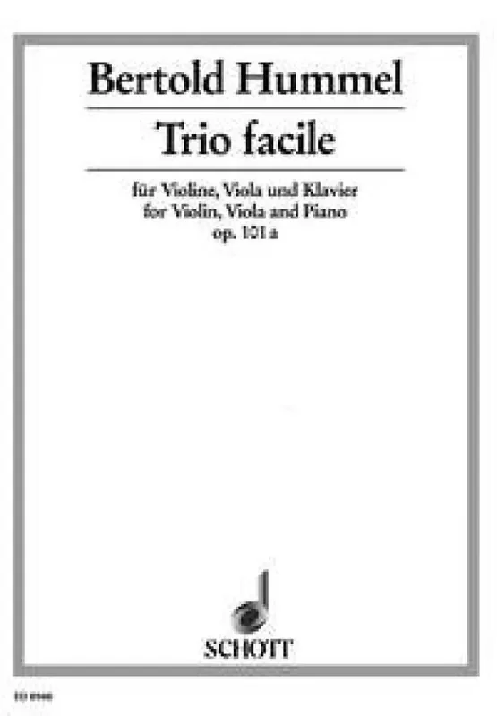 Bertold Hummel Trio Facile Op.101A Klaviertrio