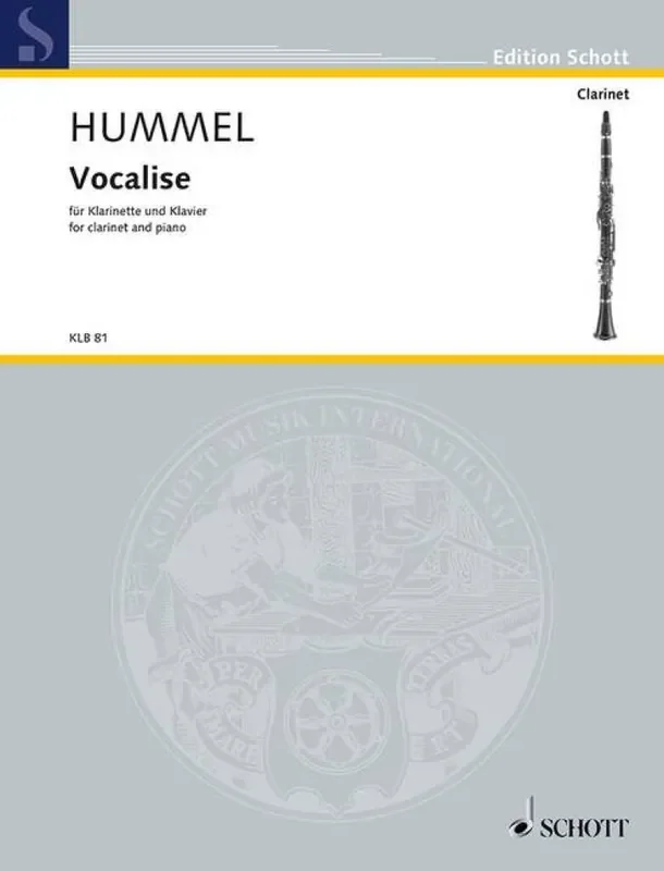Bertold Hummel Vocalise Klarinette mit Begleitung