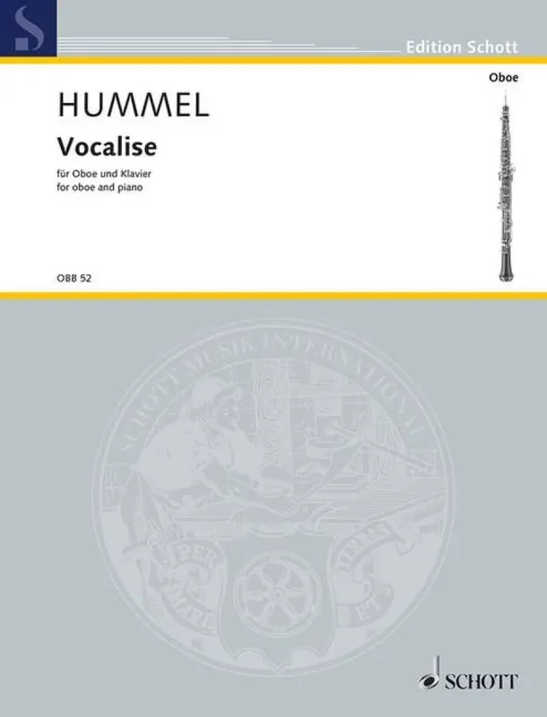 Bertold Hummel Vocalise Oboe mit Begleitung