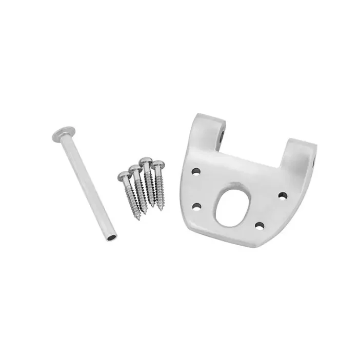 Bigsby extra short hinge with pin and screws, polished aluminium