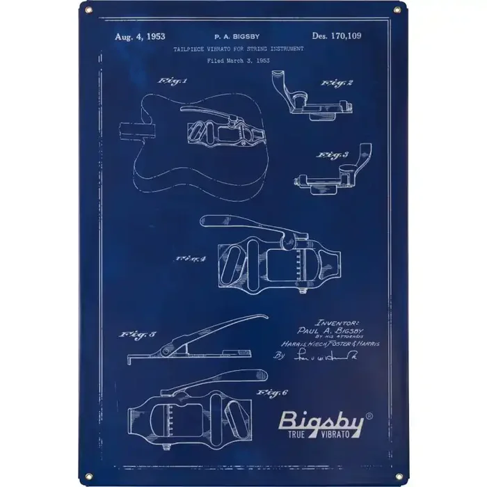 Bigsby® Blueprint Tin Sign