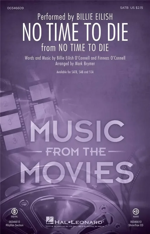 Billie Eilish No Time to Die (Arr. Mark Brymer) Gemischter Chor mit Begleitung
