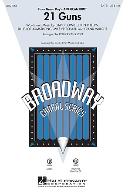 Billie Joe Armstrong 21 Guns from Green Day‘s American Idiot (Arr. Roger Emerson) Frauenchor mit Begleitung