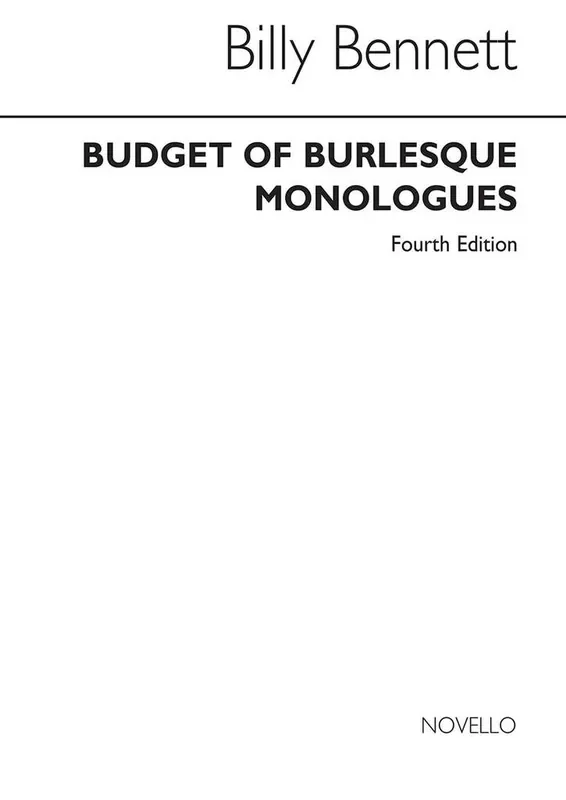 Billy Bennett Fourth Budget Of Burlesque Monologues