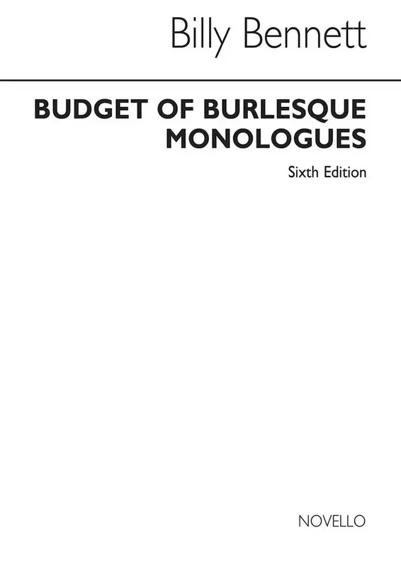 Billy Bennett Sixth Budget Of Burlesque Monologue Gesang Solo
