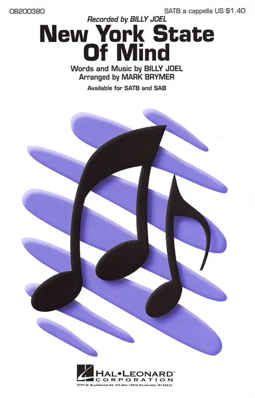 Billy Joel New York State of Mind (Arr. Mark Brymer) Gemischter Chor A cappella