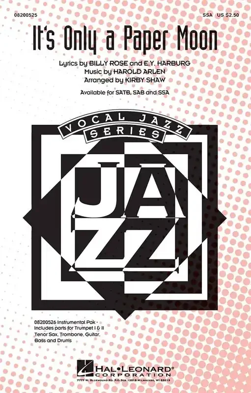 Billy Rose It‘s Only a Paper Moon (Arr. Kirby Shaw) Frauenchor mit Begleitung