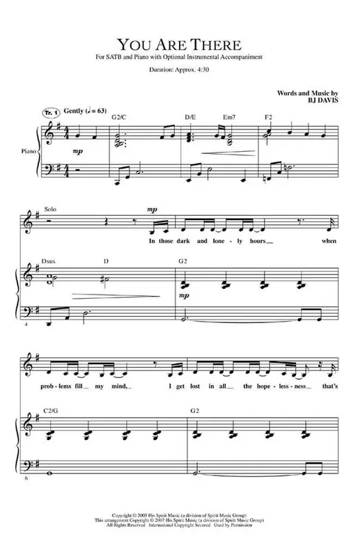 BJ Davis You Are There Gemischter Chor mit Begleitung