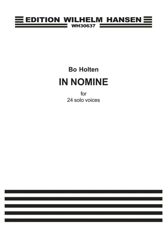 Bo Holten In Nomine Gemischter Chor mit Begleitung