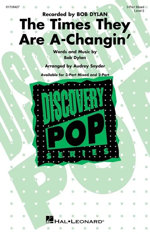 Bob Dylan The Times They Are A-Changin‘ (Arr. Audrey Snyder) Gemischter Chor mit Begleitung