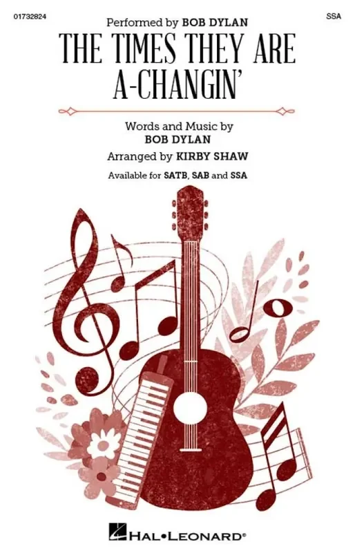 Bob Dylan The Times They Are A-Changin‘ (Arr. Kirby Shaw) Frauenchor mit Begleitung