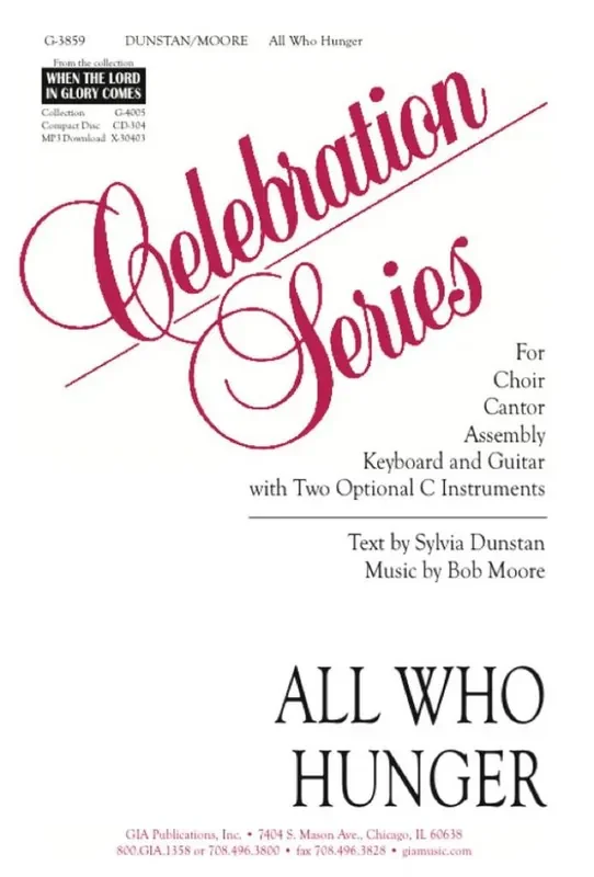 Bob Moore All Who Hunger – Guitar Edition Gemischter Chor mit Begleitung