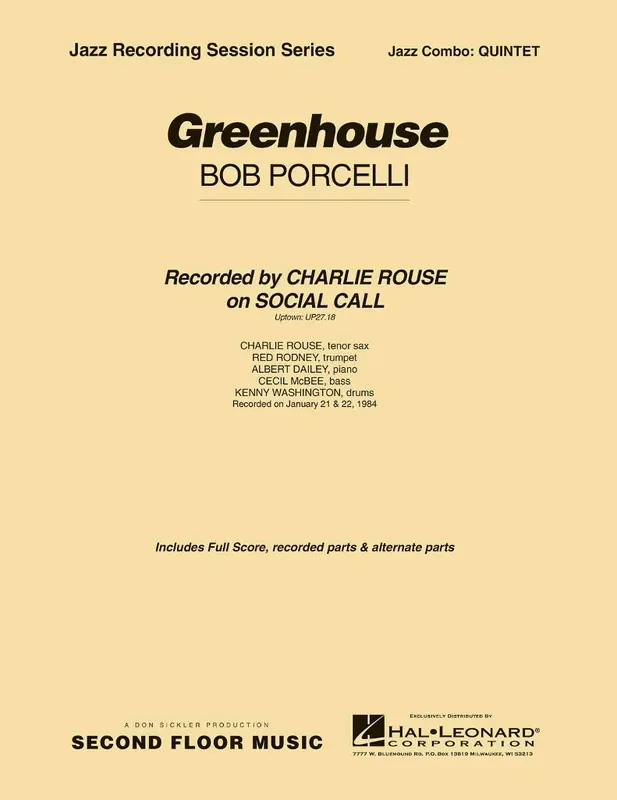 Bob Porcelli Greenhouse Full Score Jazz Ensemble