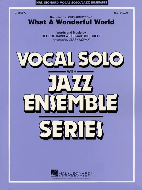 Bob Thiele What a Wonderful World (Arr. Jerry Nowak) Jazz Ensemble mit Gesang