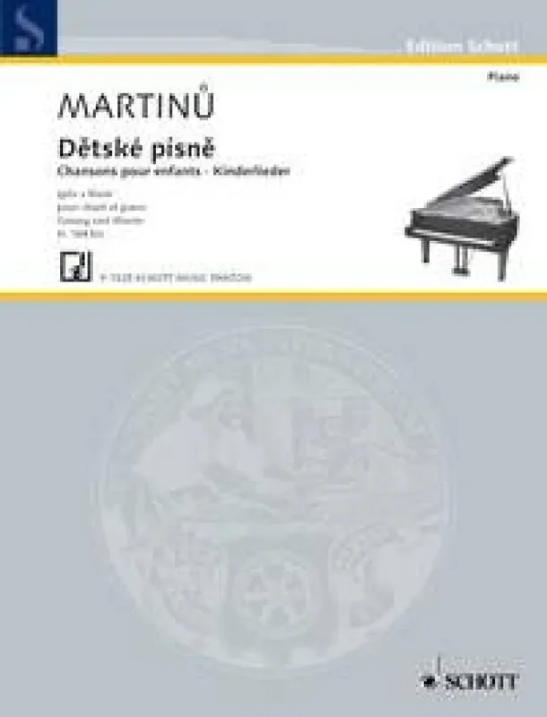 Bohuslav Martinu Songs for Children H 184bis Gesang mit Klavier
