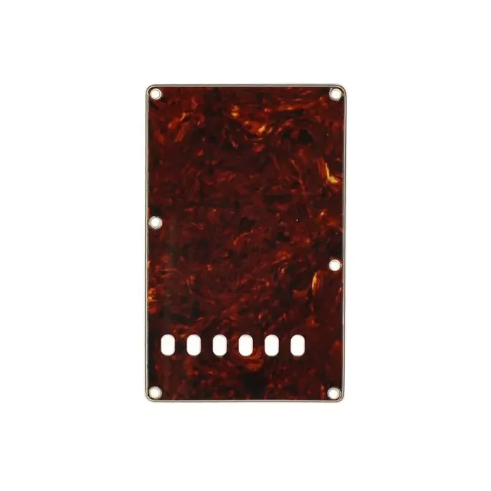 Boston back plate, string spacing 11,2mm, 4 ply, standard Strat, 86x138mm, lefthanded, tortoise intense