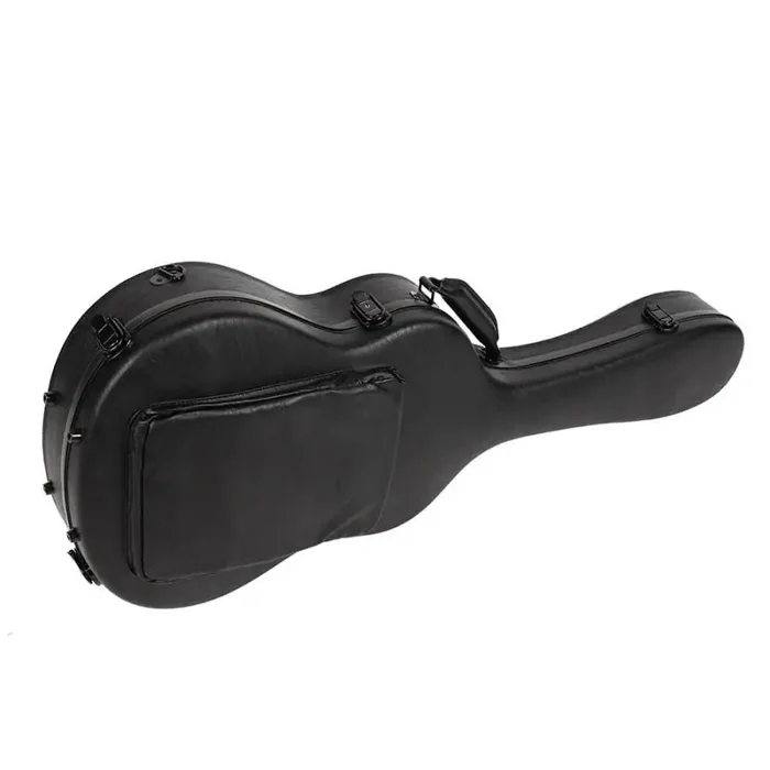 Boston El Cl?sico Series hardshell fiberglass case for classic guitar, with back straps and accessory bag, black