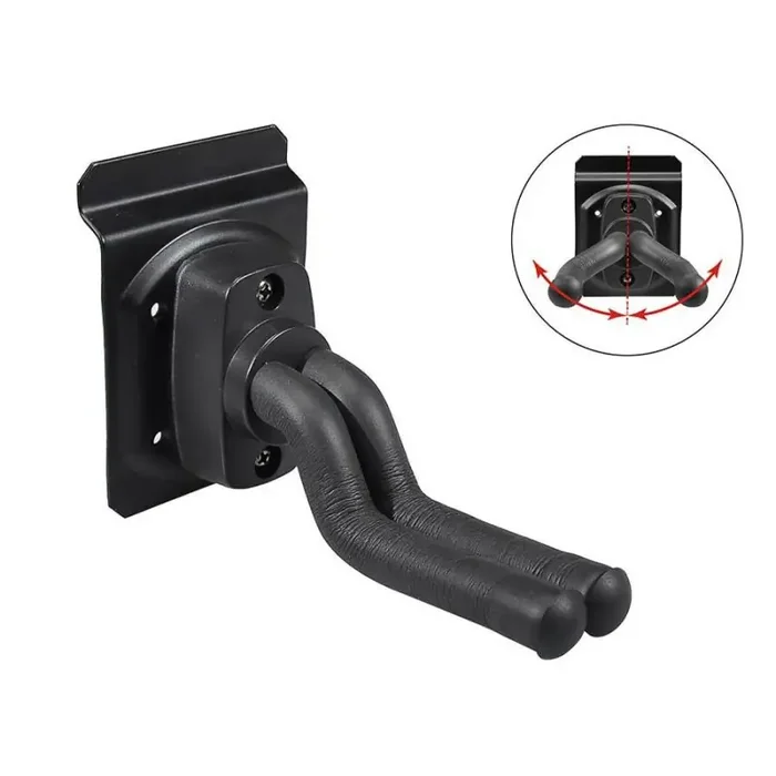 Boston guitar hanger for slat wall system, black