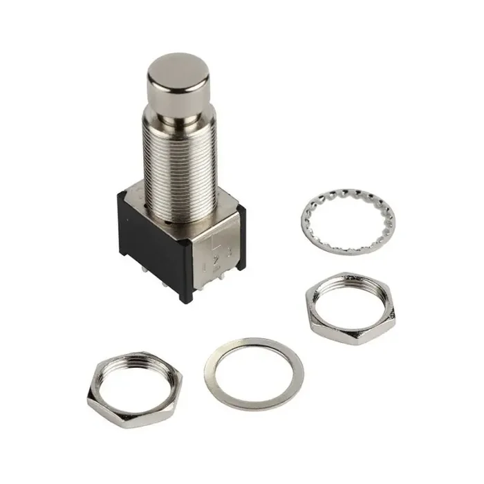 Boston latching footswitch, 3PDT (triple-pole double-throw), for true bypass switching