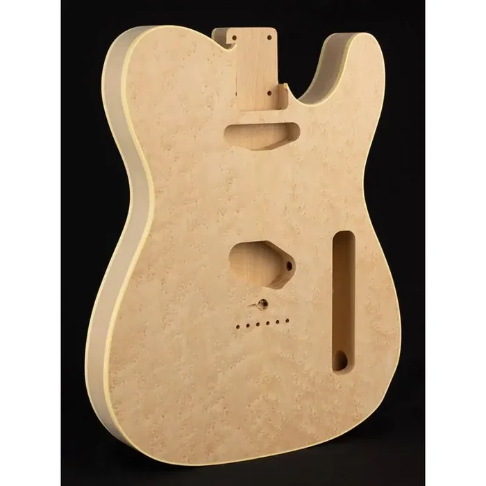 Boston vintage body Tele (made in Japan), 2 piece alder, birdseye maple top / back veneer, cream binding