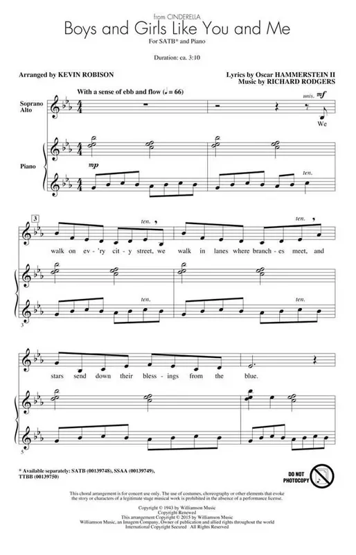 Boys and Girls Like You and Me (Arr. Kevin Robison) Gemischter Chor mit Begleitung
