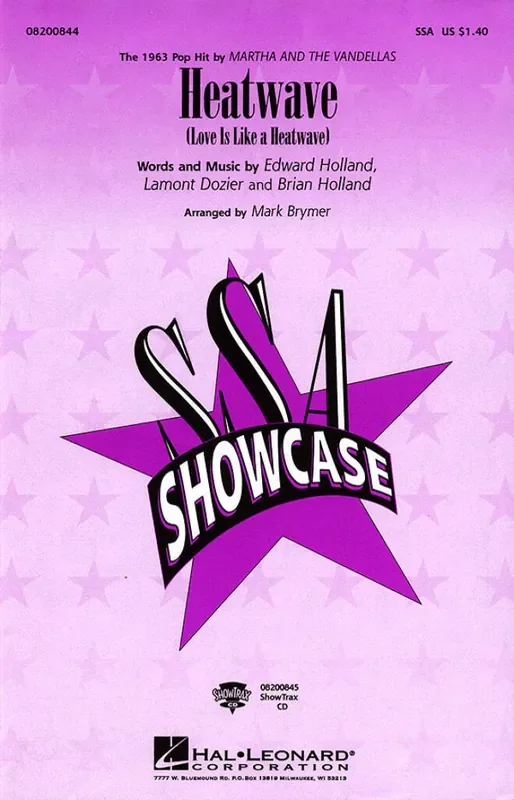 Brian Holland Heatwave (Arr. Mark Brymer) Frauenchor mit Begleitung