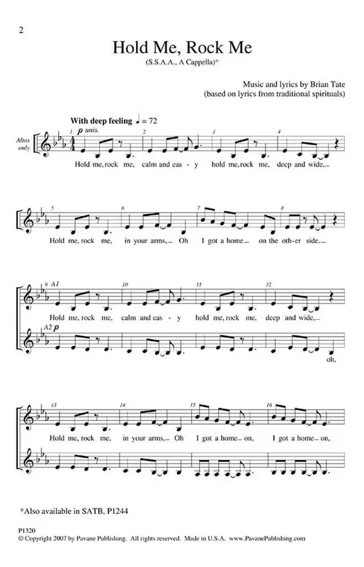 Brian Tate Hold Me, Rock Me Frauenchor A cappella