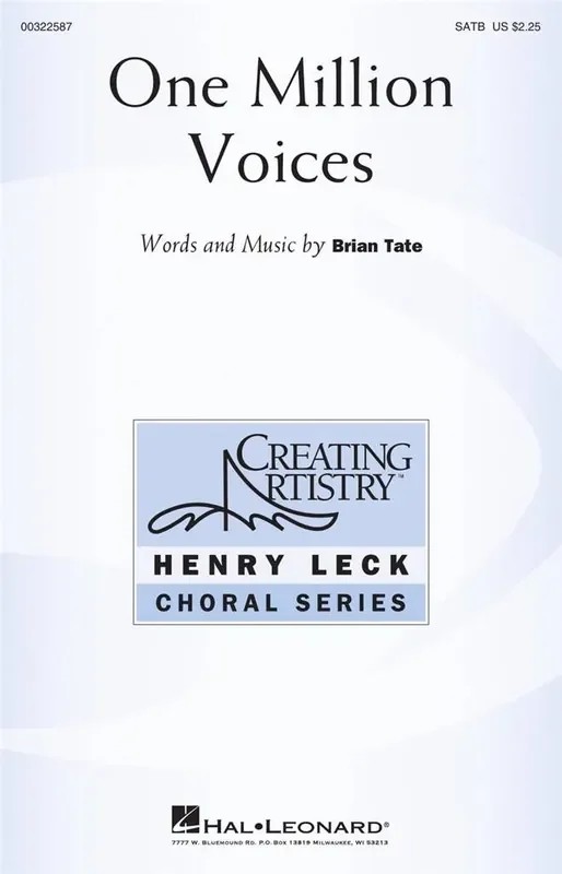 Brian Tate One Million Voices Gemischter Chor mit Begleitung