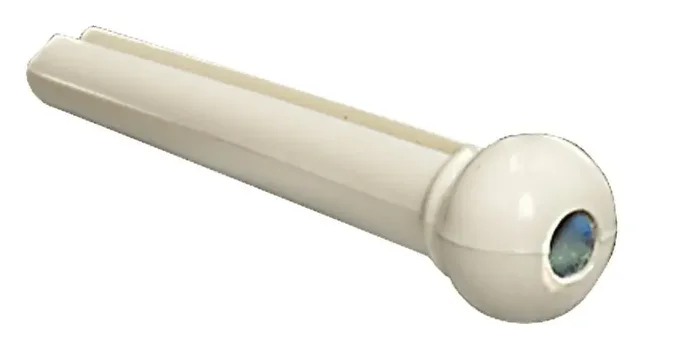 Bridgepin mit Abalone-Punkt, weiß