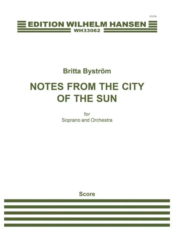 Britta Byström Notes From The City Of The Sun Orchester mit Gesang