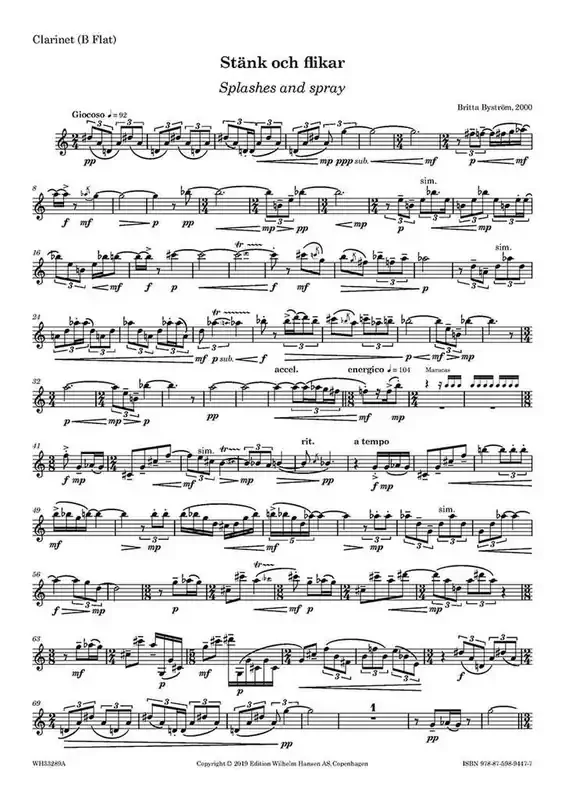 Britta Byström Stänk Och Flikar – Splashes And Spray Kammerensemble