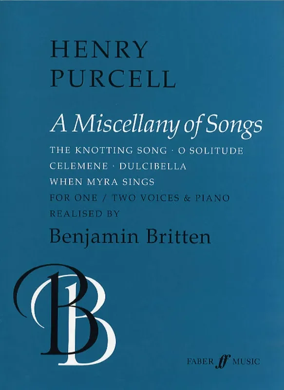 Britten Purcell Miscellany Of Songs Gesang mit Klavier