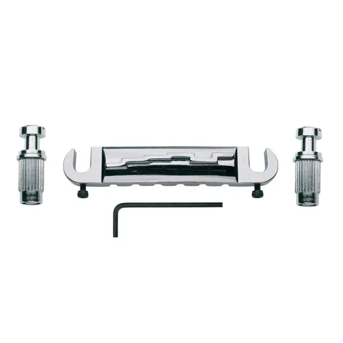 Brug-staartstuk, G-model, chroom, with studs, fixed staggered saddles