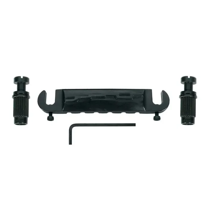 Brug-staartstuk, G-model, zwart, with studs, fixed staggered saddles