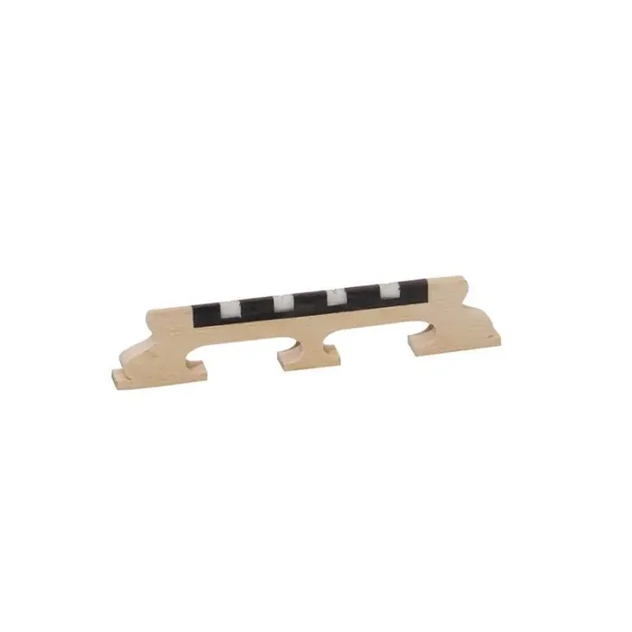 Brug voor banjo, esdoorn, ebben+galalith kam, voor tenor banjo, hoogte 5, 8″