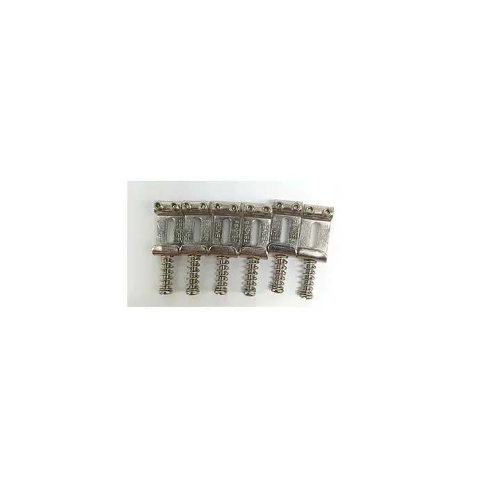 Brugzadel Fender, metaal, nickel,Strat, p=10,0 inclusief veer en schroef, 6-pack