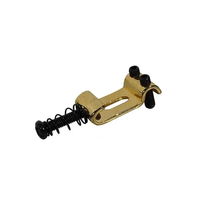 Brugzadel, metaal, goud,Strat, p=10,5, inclusief veer en schroef, 6-pack type3