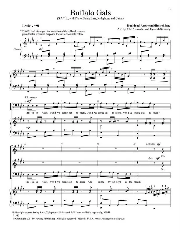 Buffalo Gals (Arr. John Alexander) Gemischter Chor mit Begleitung